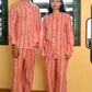 Pyjama Set in 'Crimson Tulip'