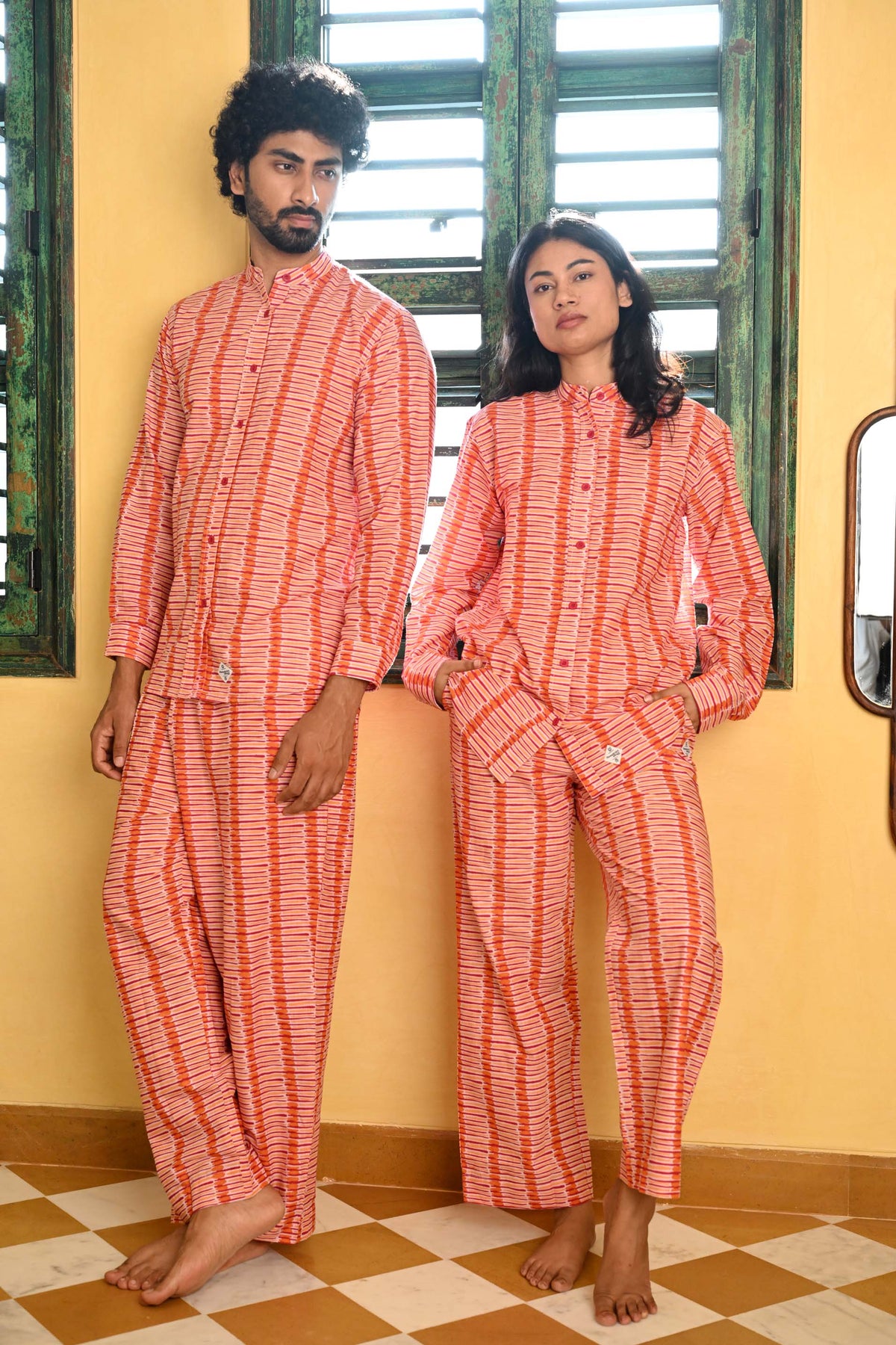 Pyjama Set in 'Crimson Tulip'