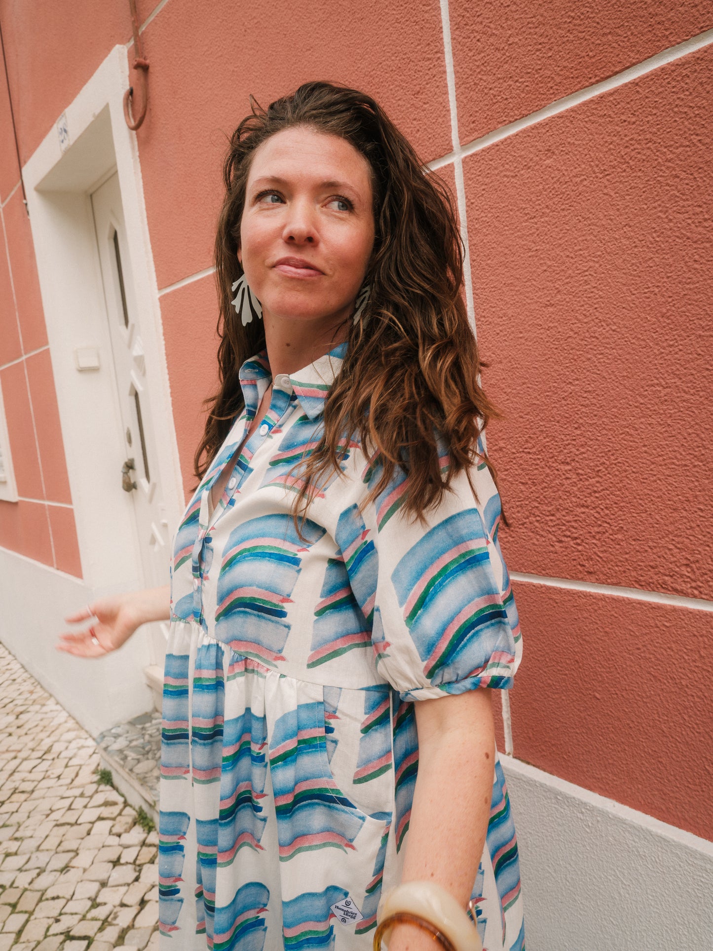 Ammie Dress in 'Slip & Slide on White'