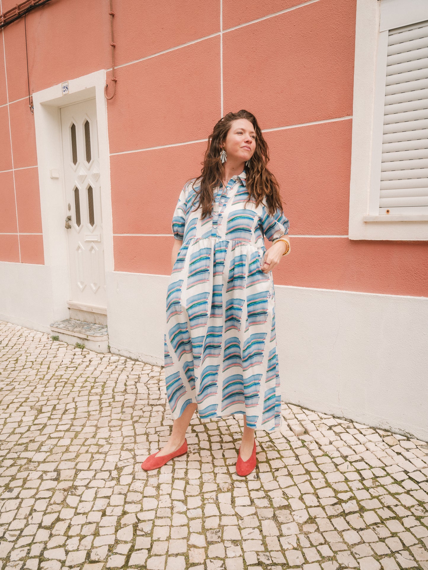 Ammie Dress in 'Slip & Slide on White'