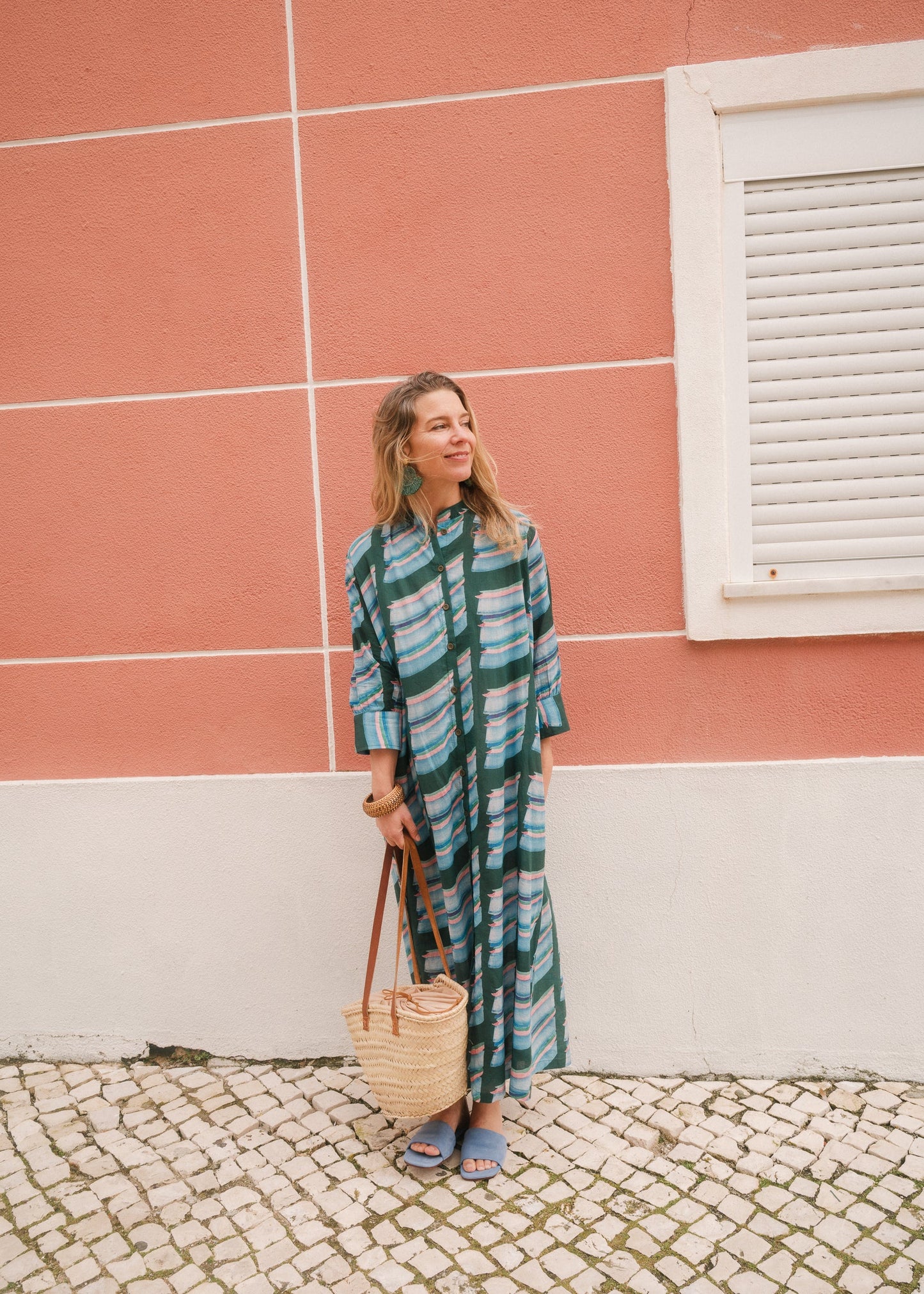 Beachy Gown in 'Slip & Slide on Green'