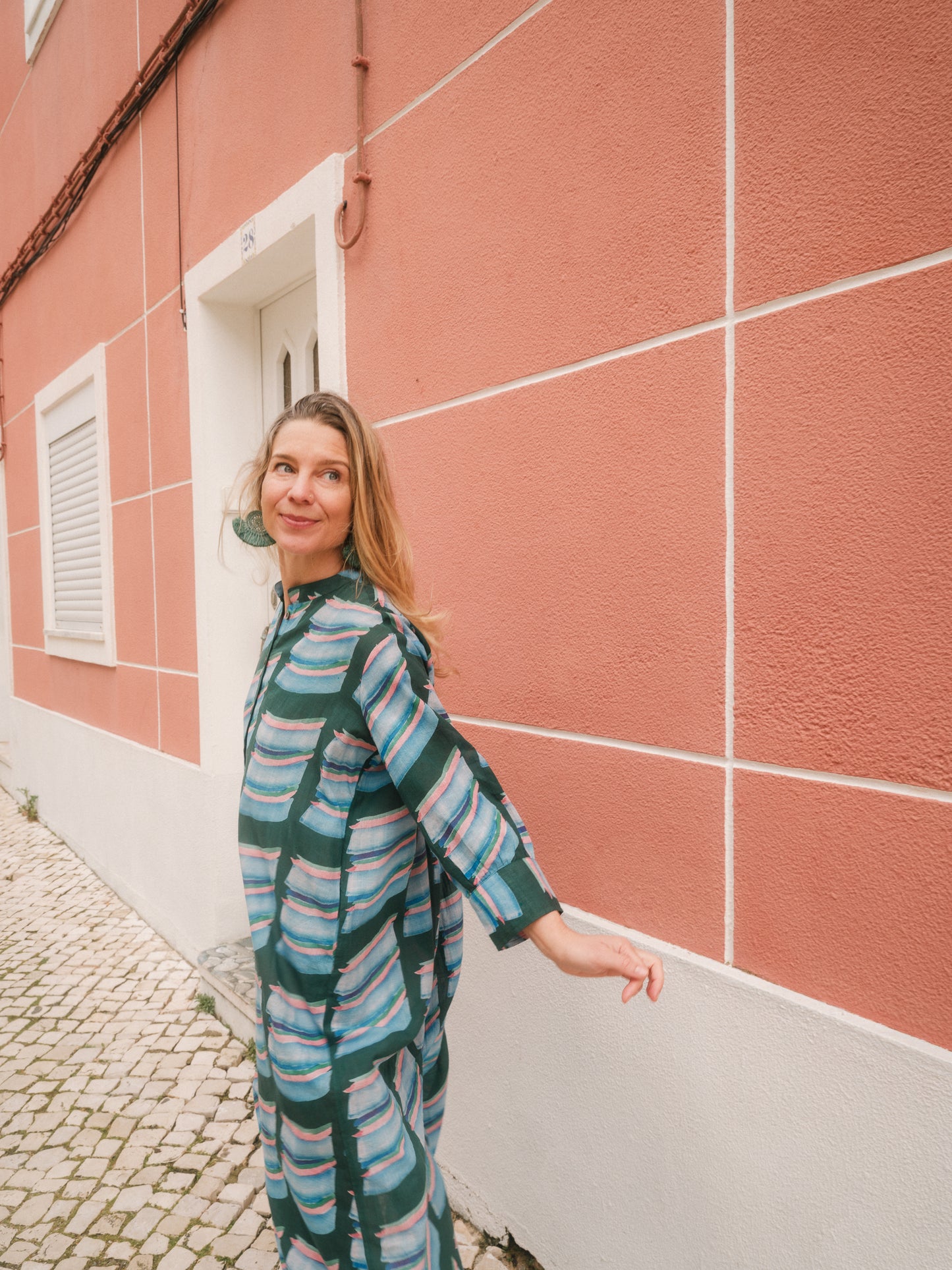 Beachy Gown in 'Slip & Slide on Green'
