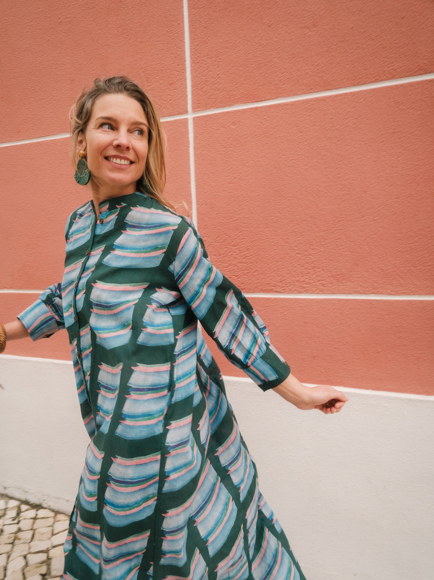 Beachy Gown in 'Slip & Slide on Green'