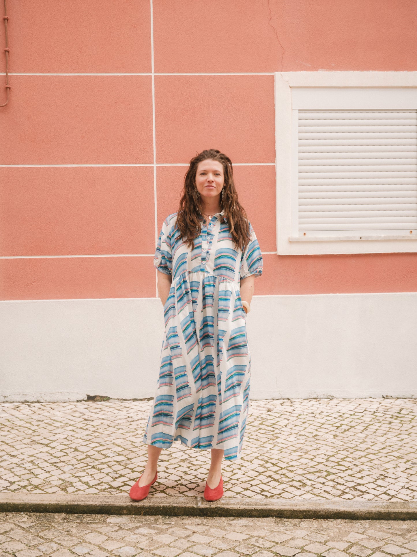 Ammie Dress in 'Slip & Slide on White'