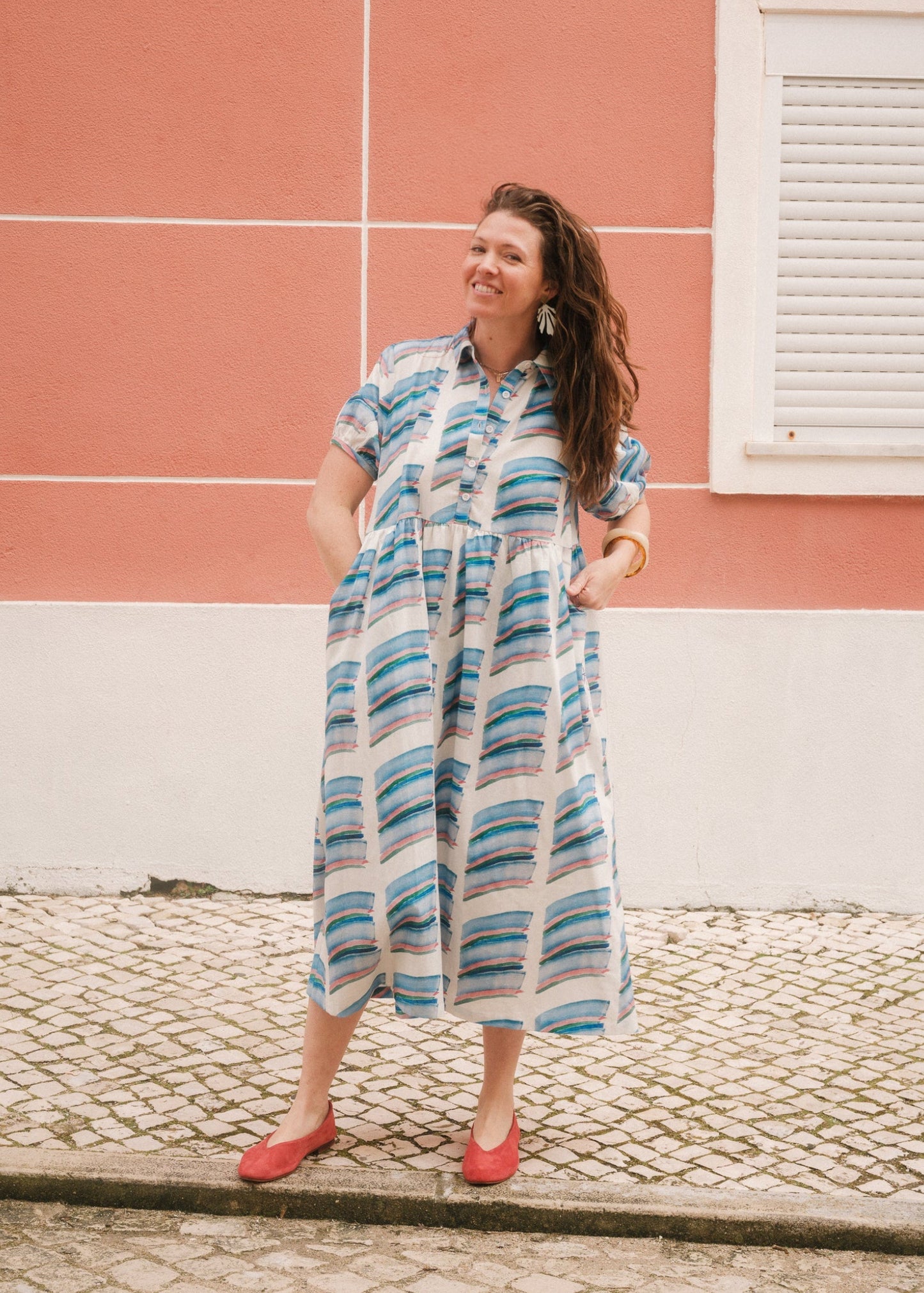 Ammie Dress in 'Slip & Slide on White'