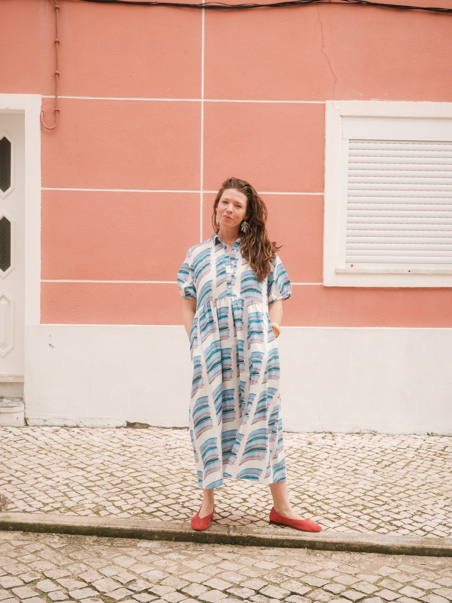 Ammie Dress in 'Slip & Slide on White'