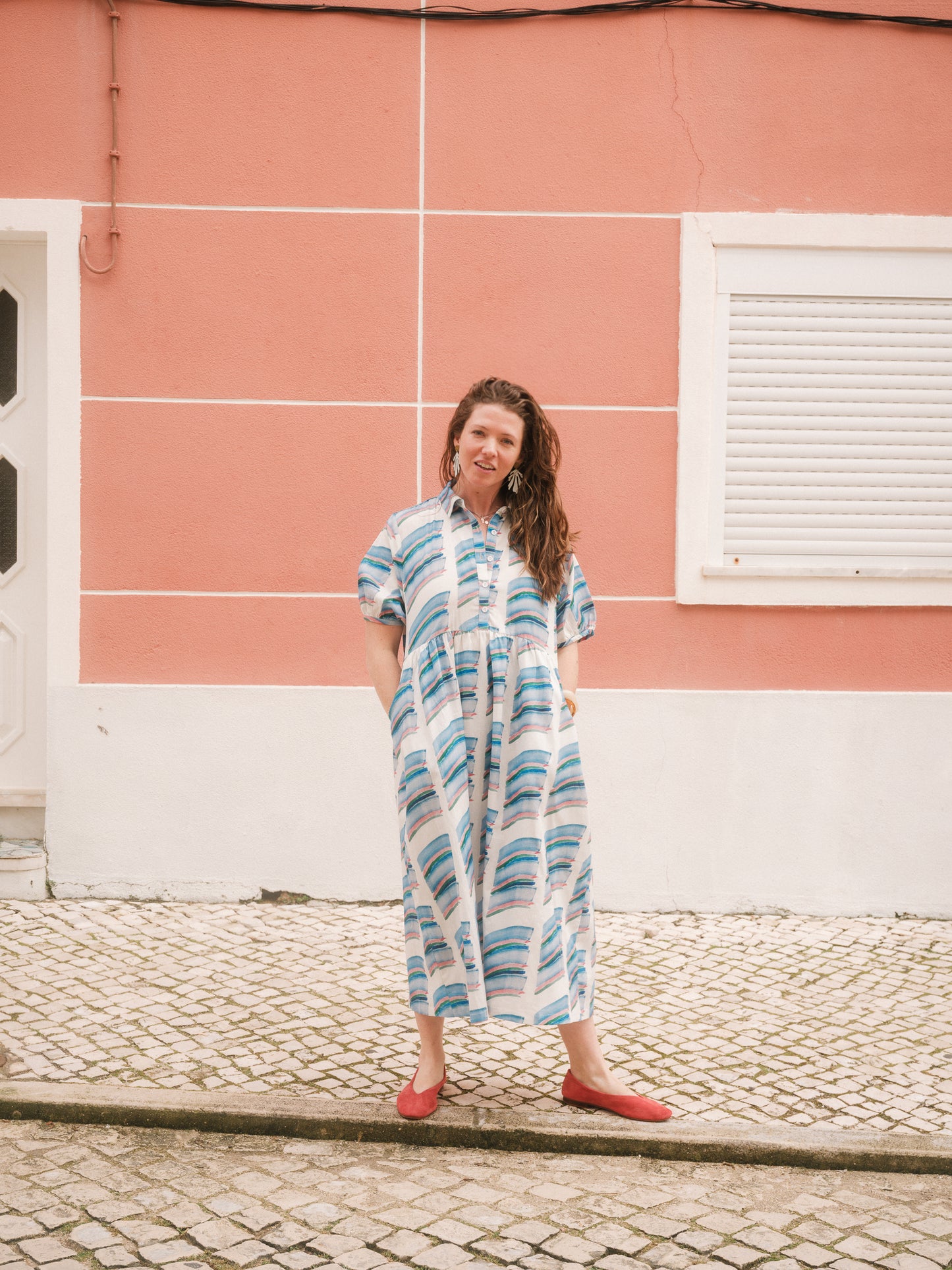 Ammie Dress in 'Slip & Slide on White'