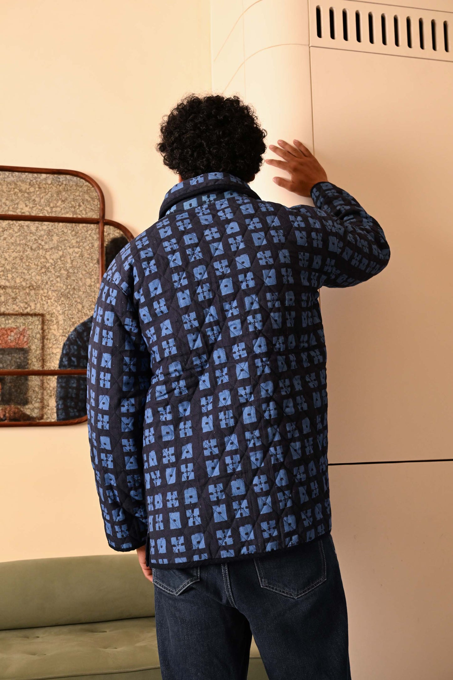 Day Jacket in 'Indigo Chess Set'