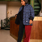 Day Jacket in 'Indigo Chess Set'