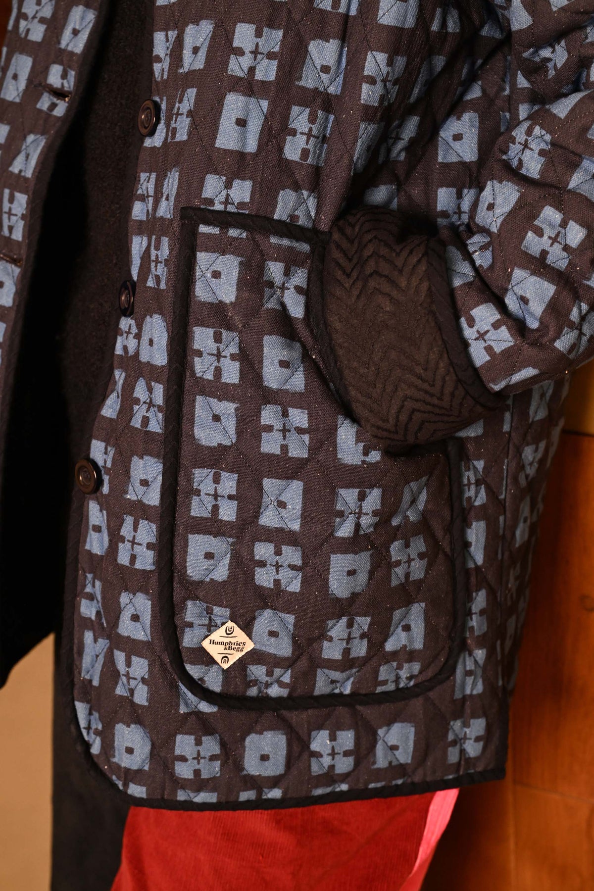 Day Jacket in 'Indigo Chess Set'