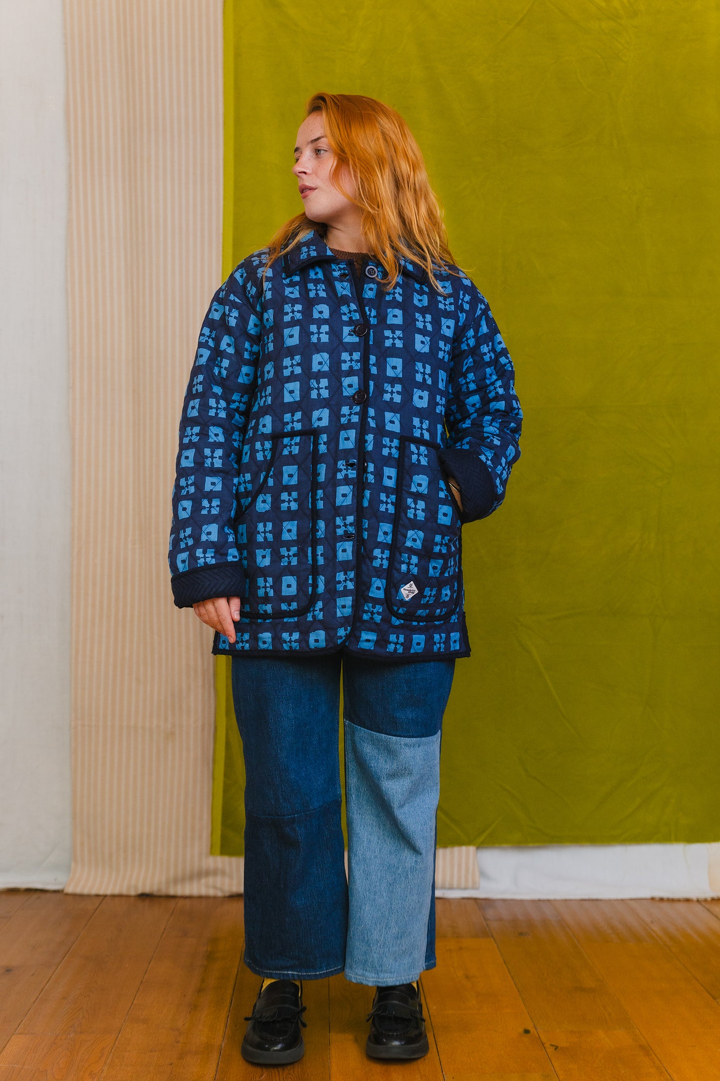 PRE-ORDER: Day Jacket in 'Indigo Chess Set'