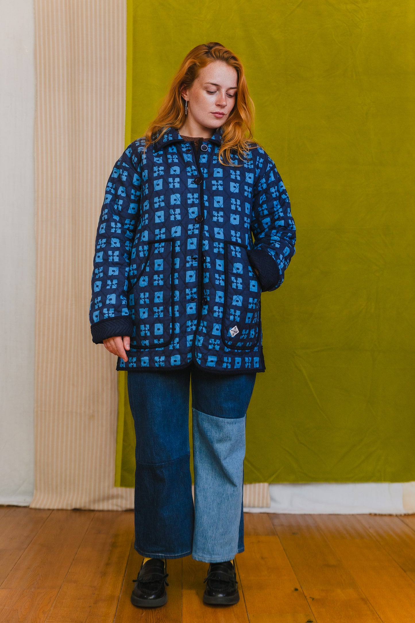 PRE-ORDER: Day Jacket in 'Indigo Chess Set'