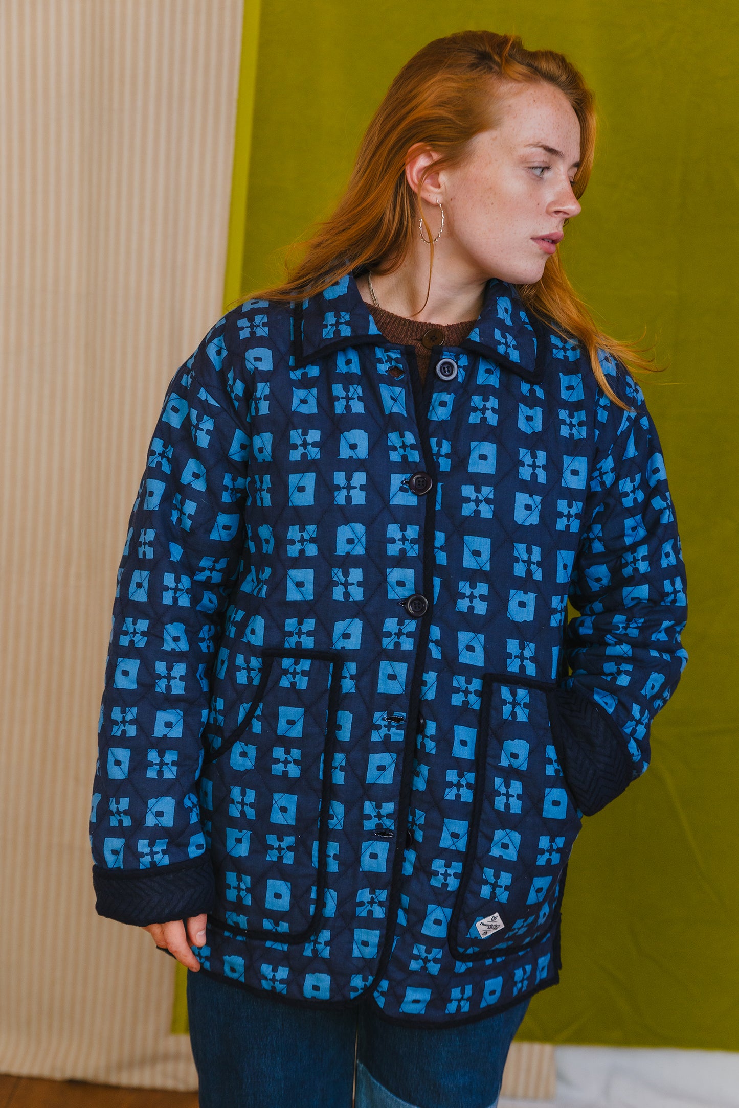 PRE-ORDER: Day Jacket in 'Indigo Chess Set'