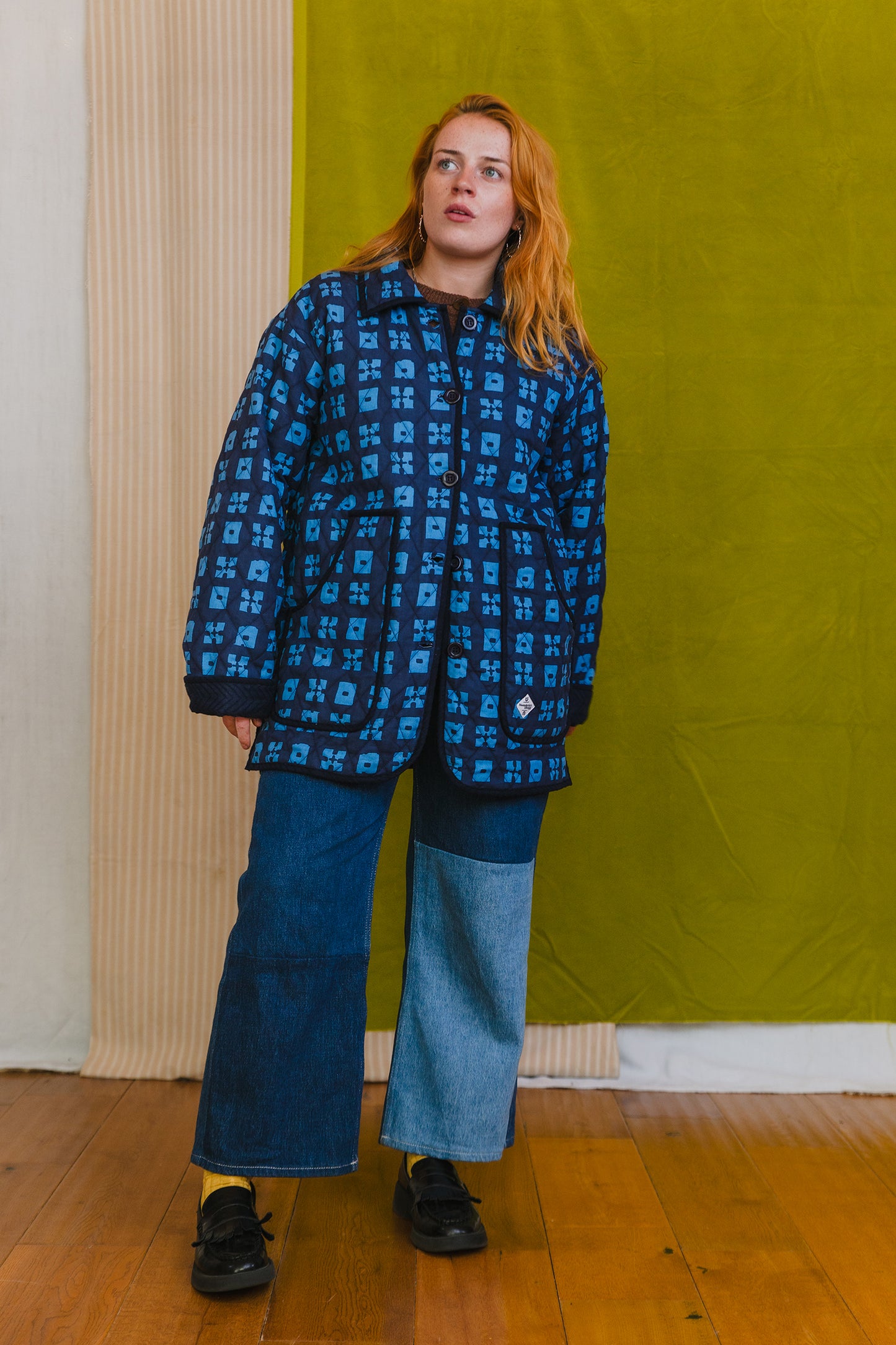 PRE-ORDER: Day Jacket in 'Indigo Chess Set'