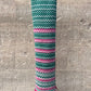 Lambswool Scarf: 'Green & Pink Spark'
