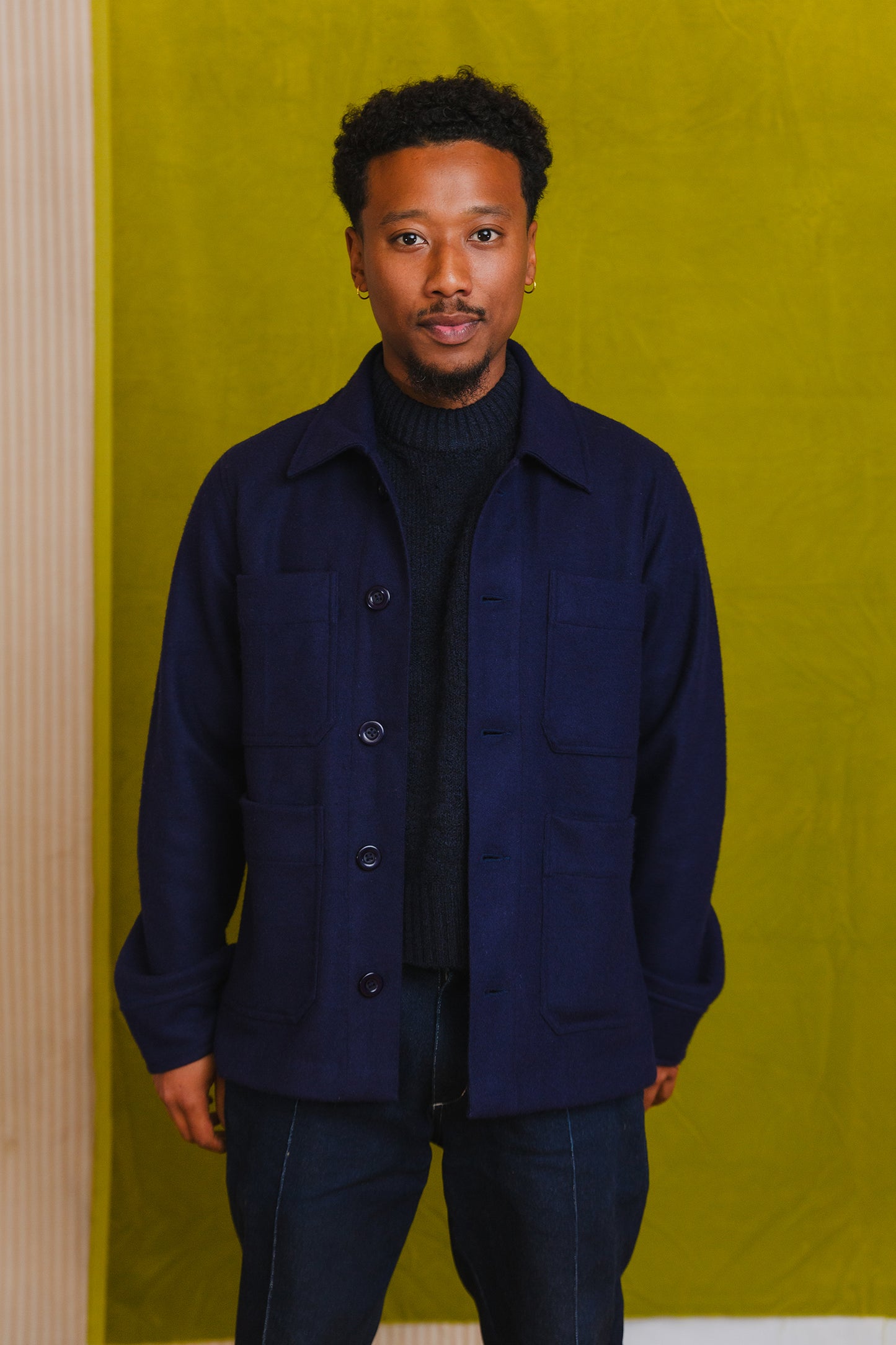 Embroidered Felt Jacket with Firework Design