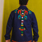 Embroidered Felt Jacket with Firework Design