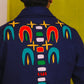 Embroidered Felt Jacket with Firework Design