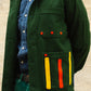 Unisex Embroidered Jacket in 'Green'