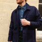 Unisex Embroidered Jacket in 'Navy'