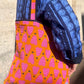 Quilted Tote Bag in 'Orange Honey Heart'
