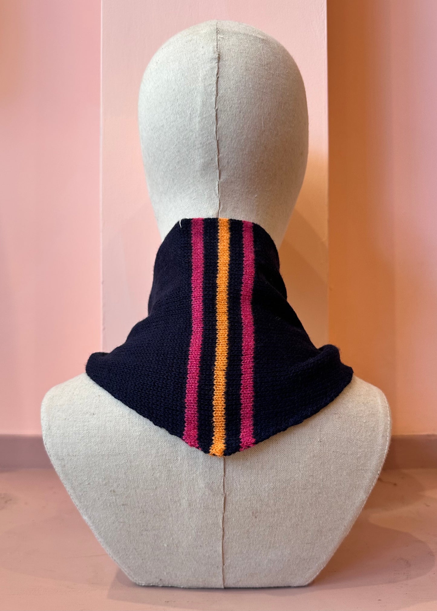 Triangle Scarf: 'Pink Chess Set'