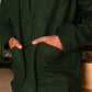 Green Embroidered Felt Jacket with Firework Design