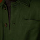 Green Embroidered Felt Jacket with Firework Design