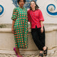 Flounce Dress in 'Green Bric a Brac'