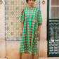 Flounce Dress in 'Green Bric a Brac'