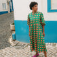 Flounce Dress in 'Green Bric a Brac'