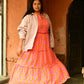 Frida Dress in 'Orange Honey Heart'