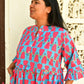 Frida Dress in 'Blue Honey Heart'
