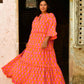 Frida Dress in 'Orange Honey Heart'