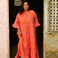 Frida Dress in 'Orange Honey Heart'