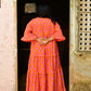 Frida Dress in 'Orange Honey Heart'