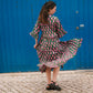 Frida Dress in 'Green Honey Heart'