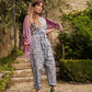 Andy Dungarees in 'Swirly Pants on Blue'