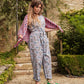Andy Dungarees in 'Swirly Pants on Blue'