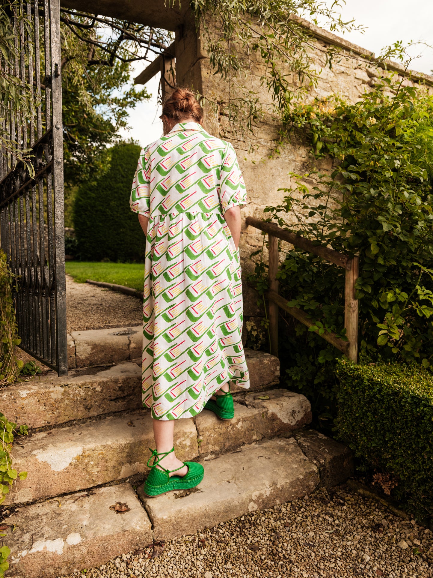 Ammie Dress in 'Green Tick'