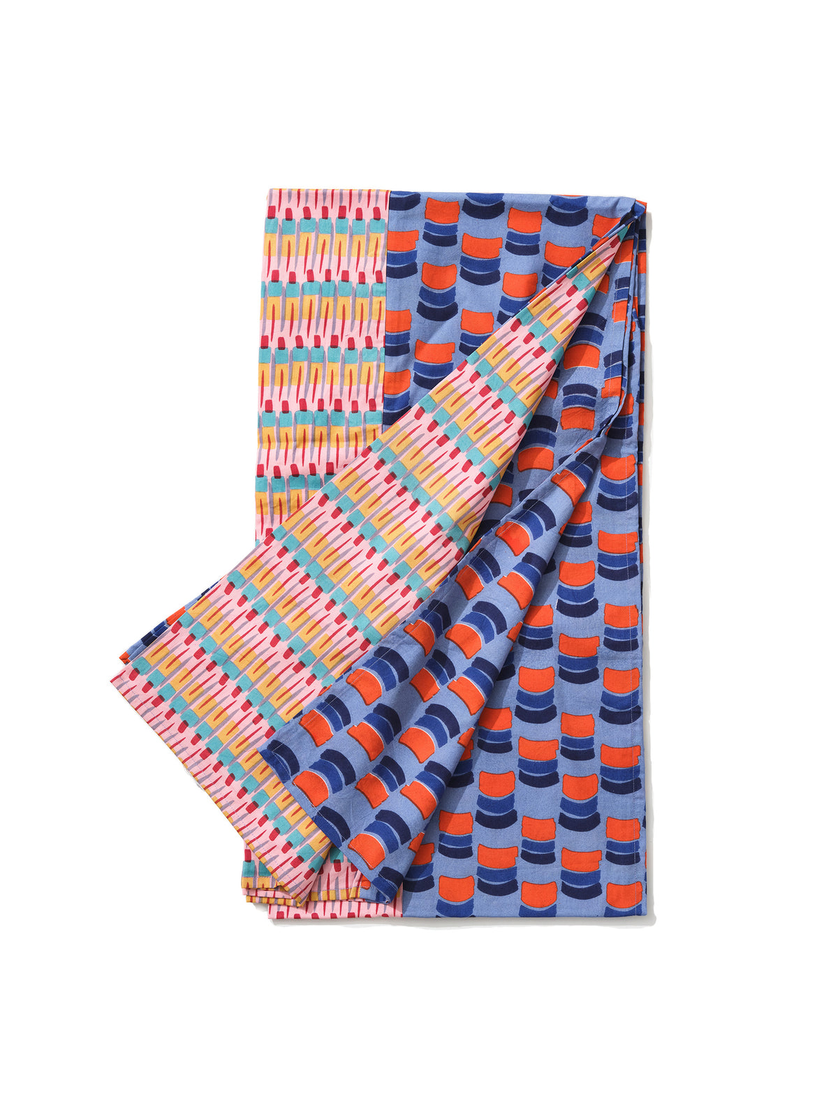 Patchwork Tablecloth in 'Blue Slice' & 'Row of Soldiers'