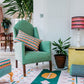 Large Handwoven Cotton Dhurrie Rug in 'Sunrise'