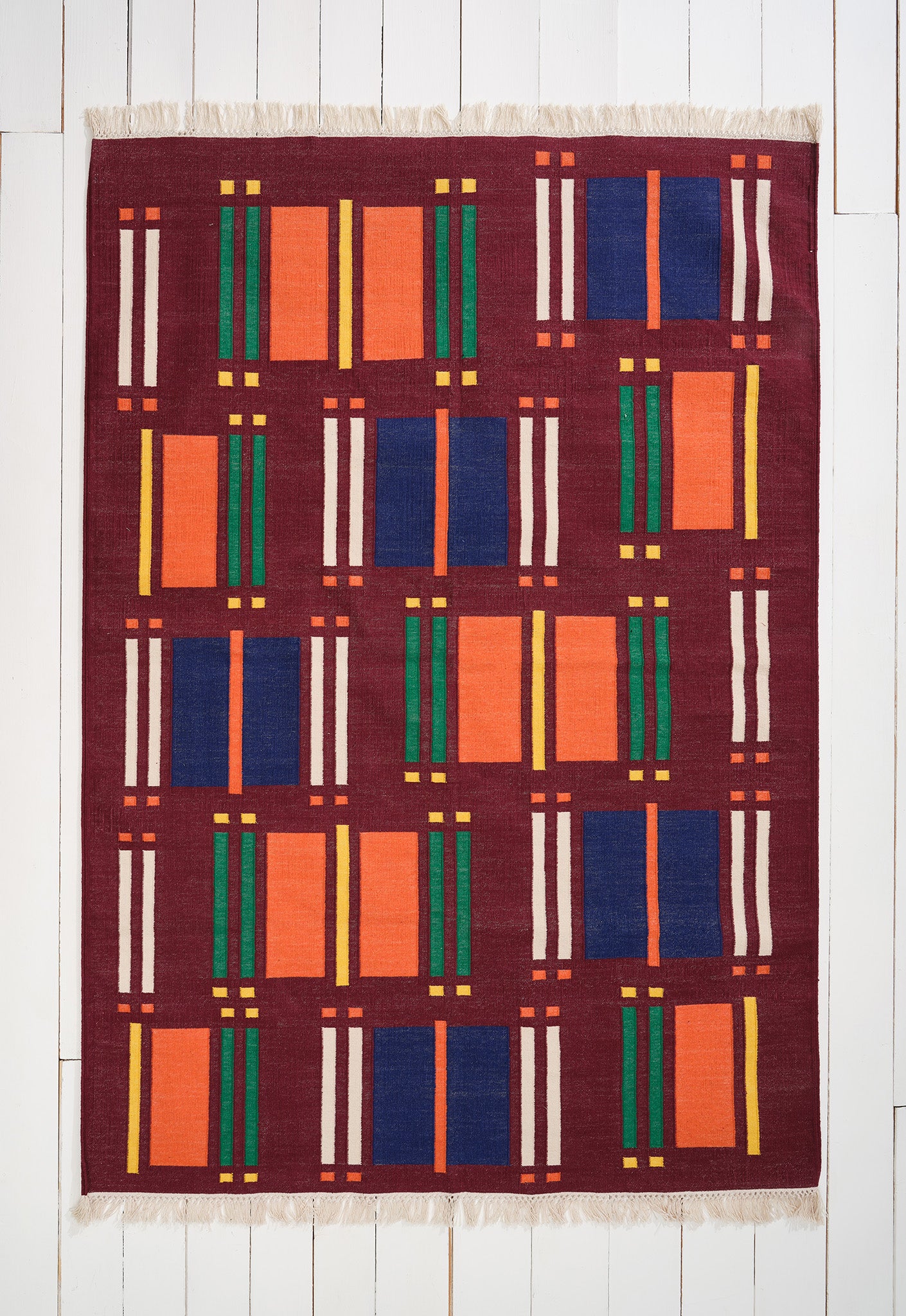 Medium Cotton Rug in 'Moroccan Picnic'