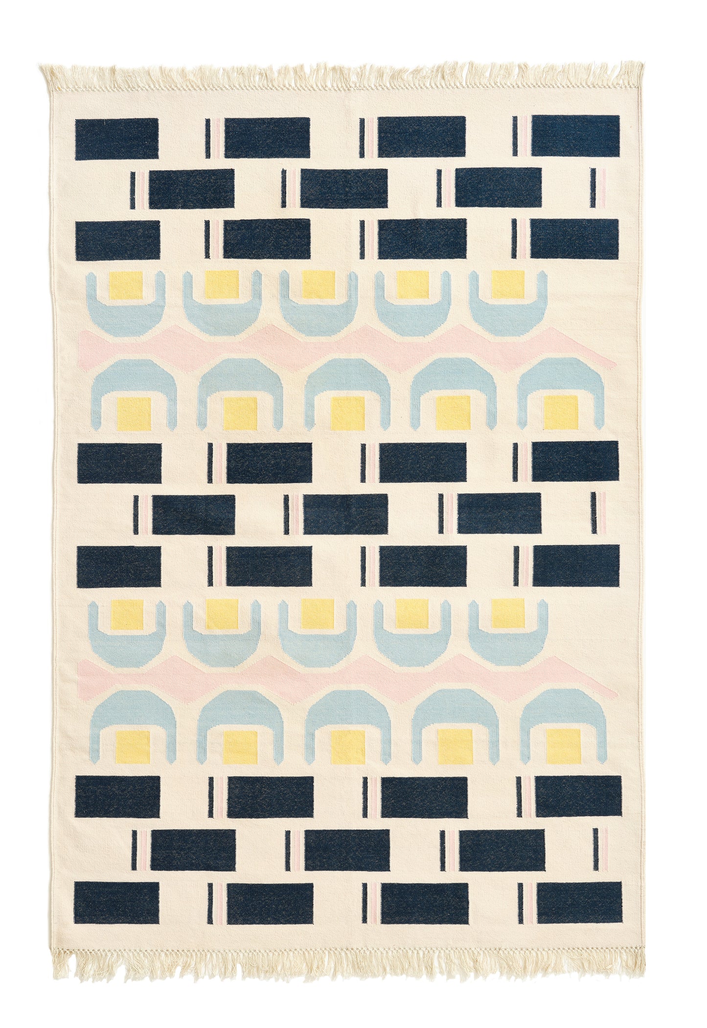Handwoven Cotton Dhurrie Runner in 'Humpty Dumpty'