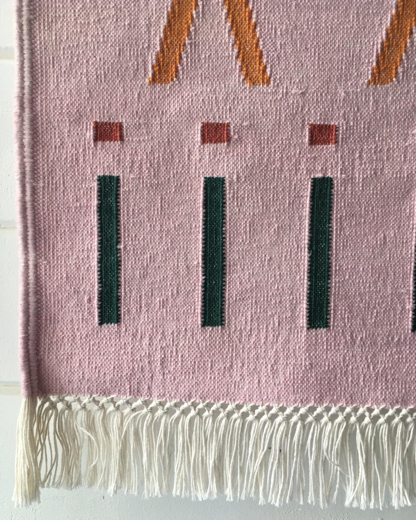 Large Handwoven Cotton Dhurrie Rug in 'Sunrise'
