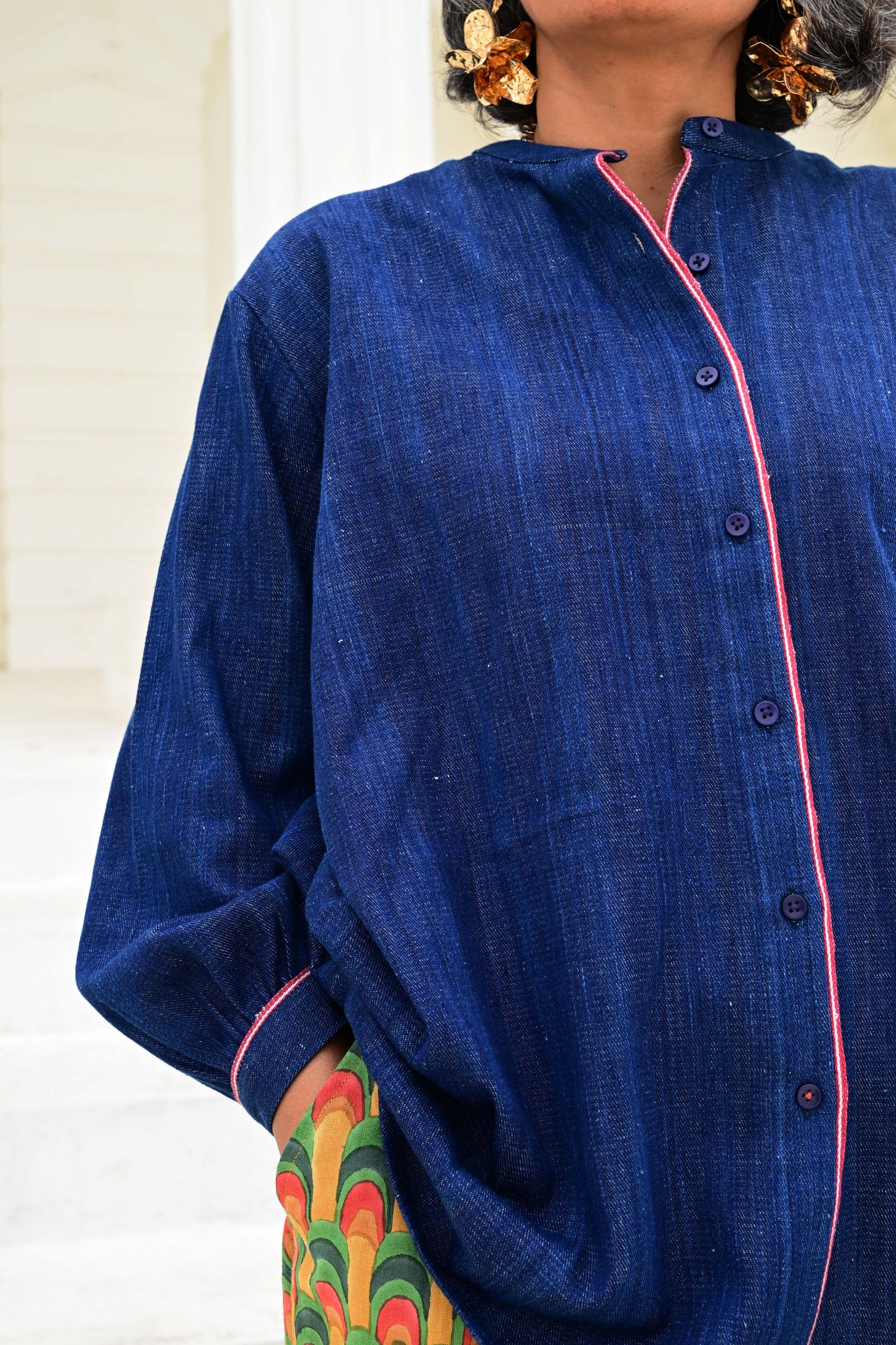 PRE-ORDER: Rita Blouse in 'Indigo'