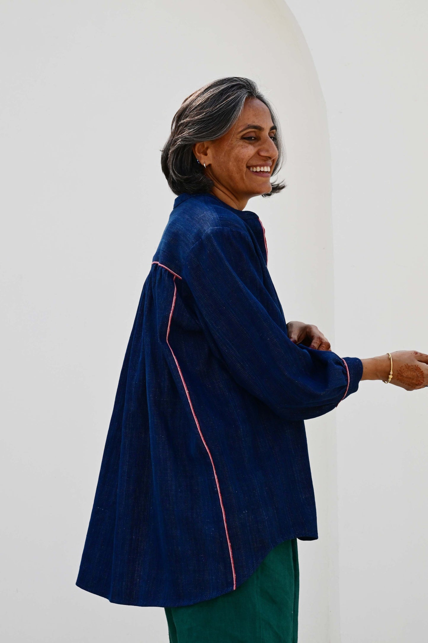 PRE-ORDER: Rita Blouse in 'Indigo'