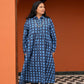 Jessie Dress in 'Indigo Chess Set'