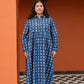 Jessie Dress in 'Indigo Chess Set'