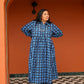 Jessie Dress in 'Indigo Chess Set'